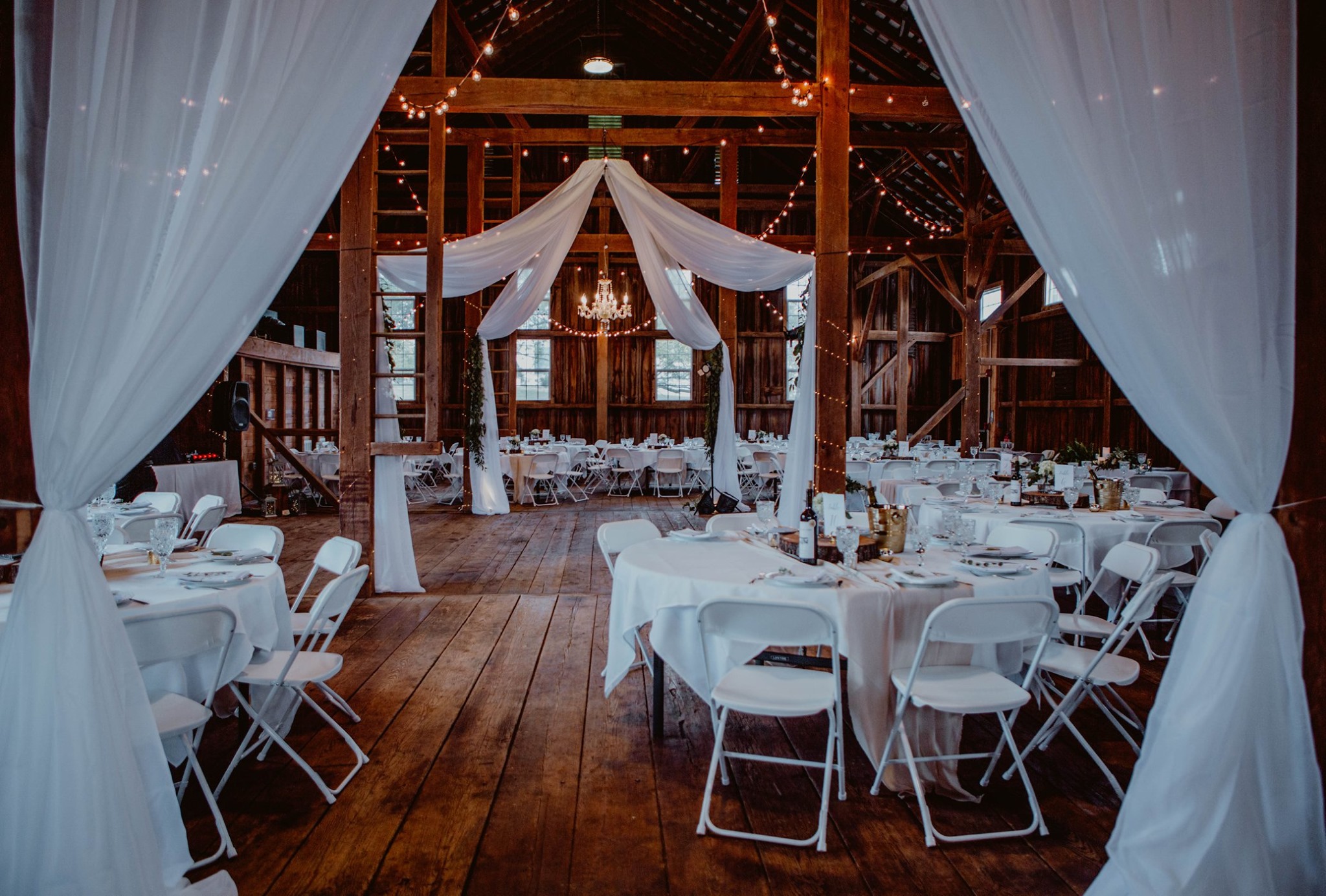 Budget-savvy wedding at The Goldfish Barn in Fort Loudon, PA, showcasing affordable elegance in a rustic chic setting for intimate ceremonies.